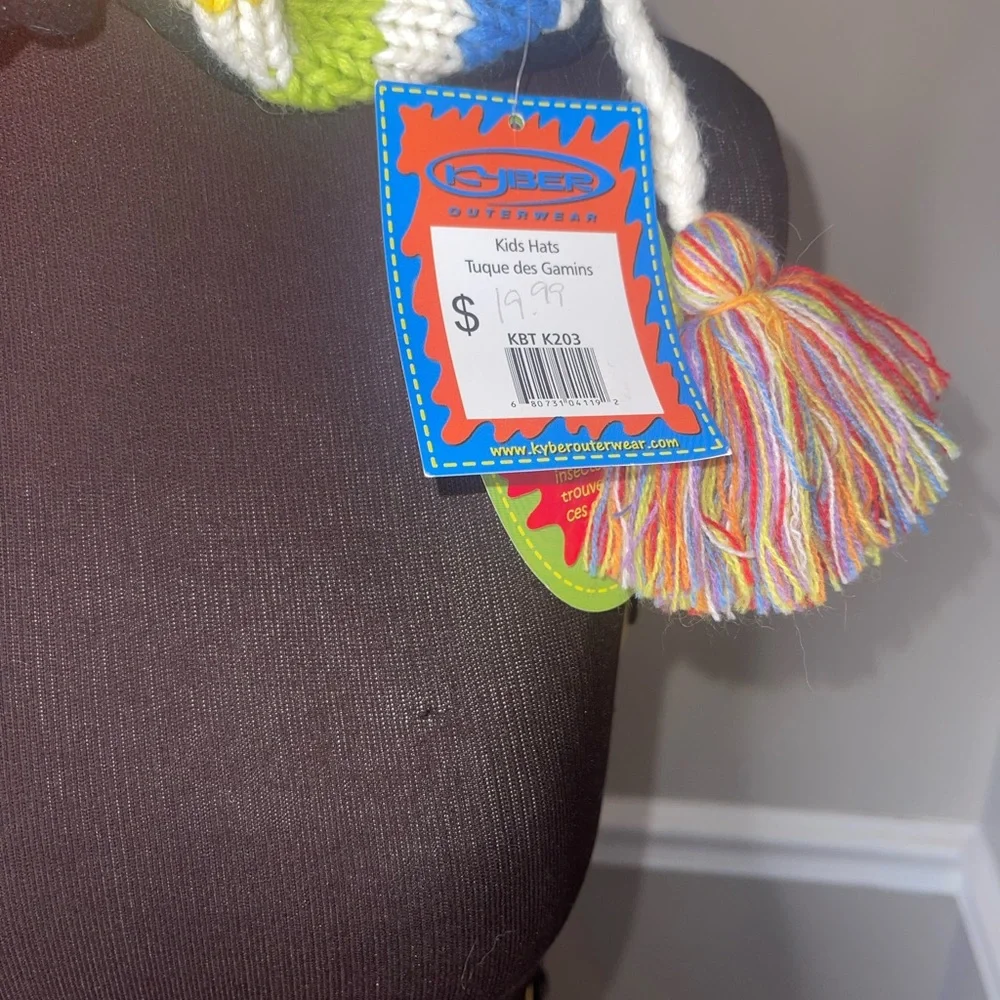 Kyber Outwear RAINBOW SOCK MONKEY-knit LINED  Kids‎ Hat New